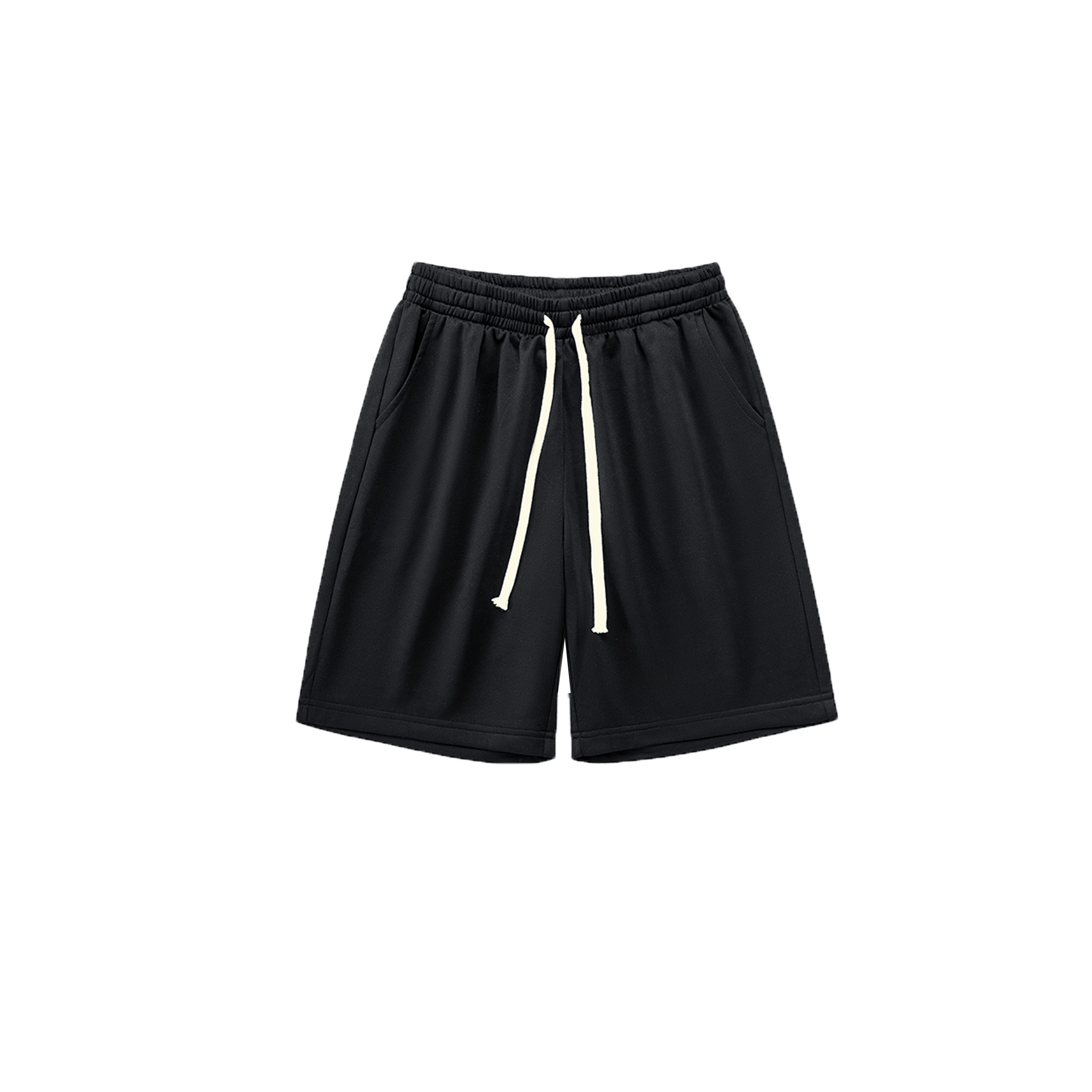 Solid color drawstring shorts-D1