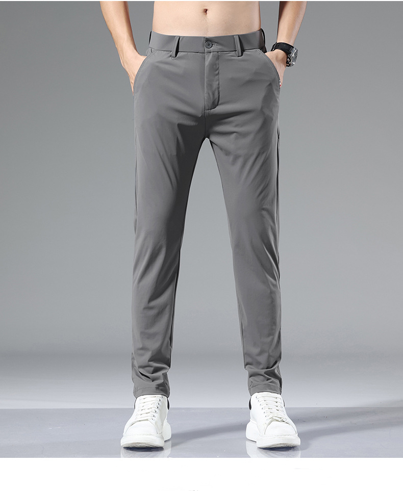 Ice Silk Straight Pants-D210
