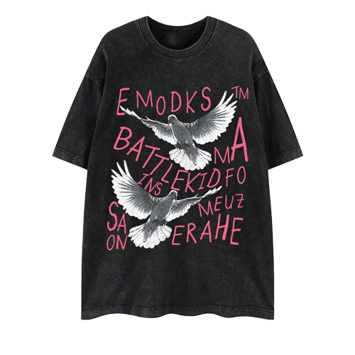 Crewneck vintage print TEE-D704