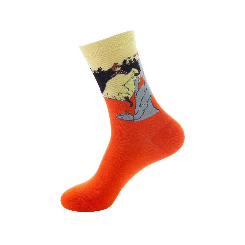 Cartoon mid-tube socks-D236
