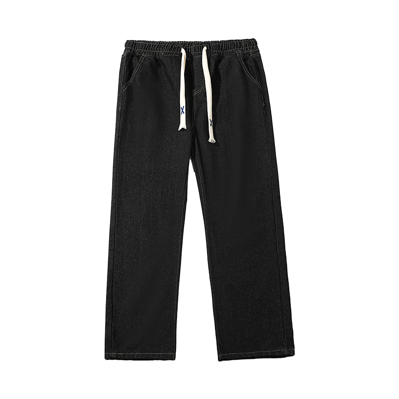 Solid elastic jeans-D83