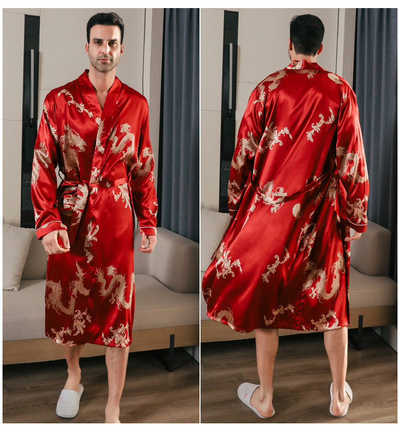 Ice silk robe-D18