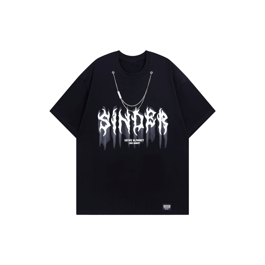Letter print Tee-D212