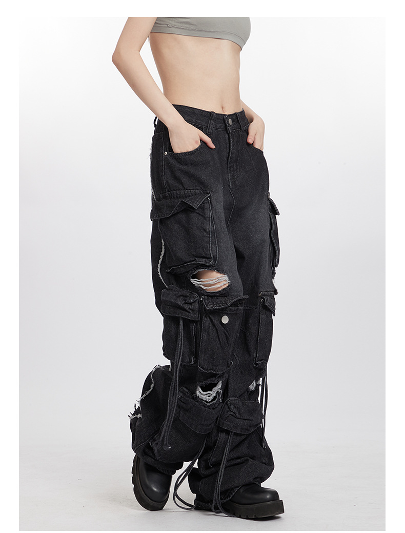 Oversize ripped jeans-D559