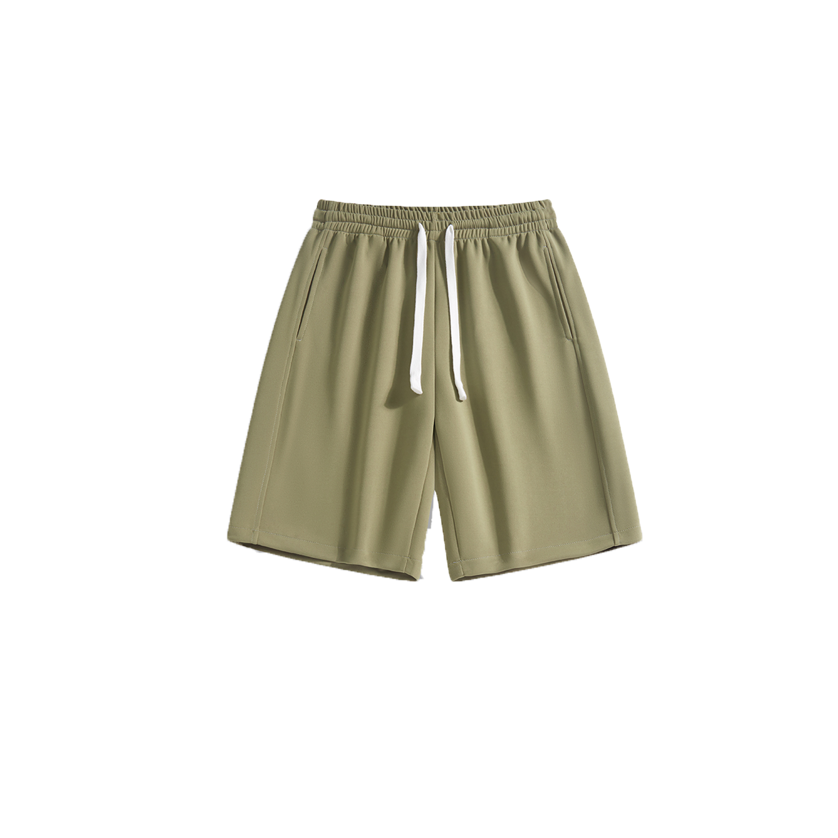Solid color drawstring shorts-D2