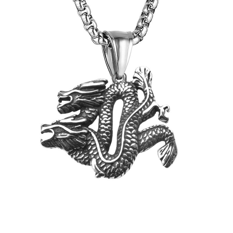 Silver cross chain-D694