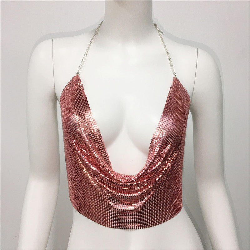Sexy sequin suspenders-D632
