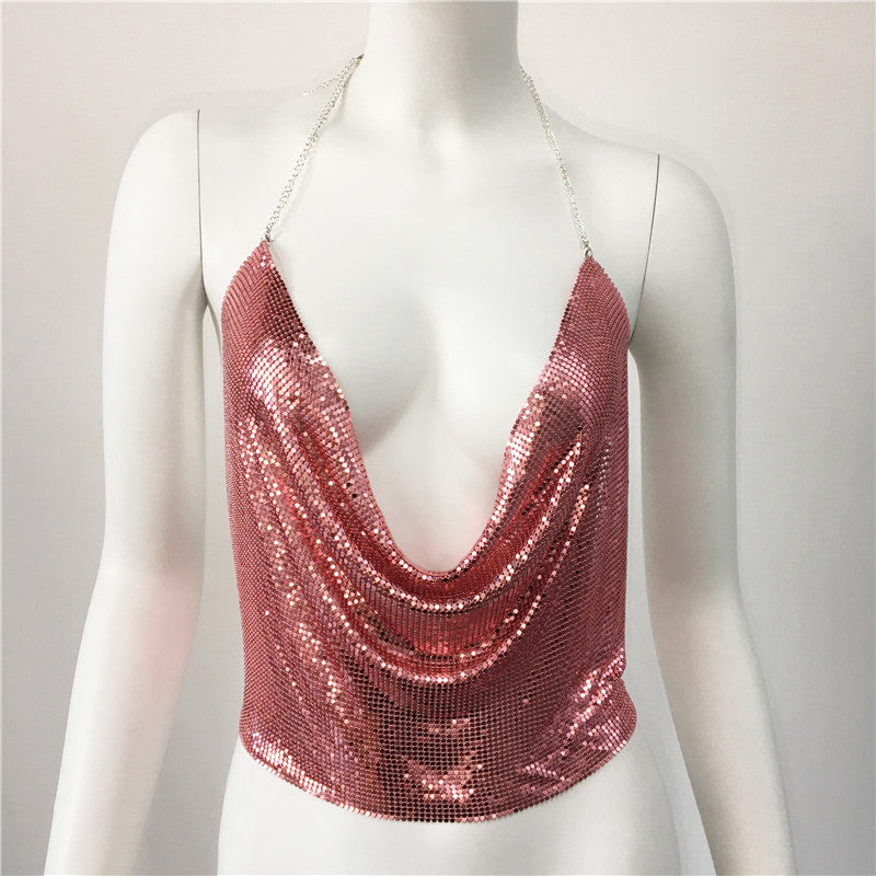 Sexy sequin suspenders-D633