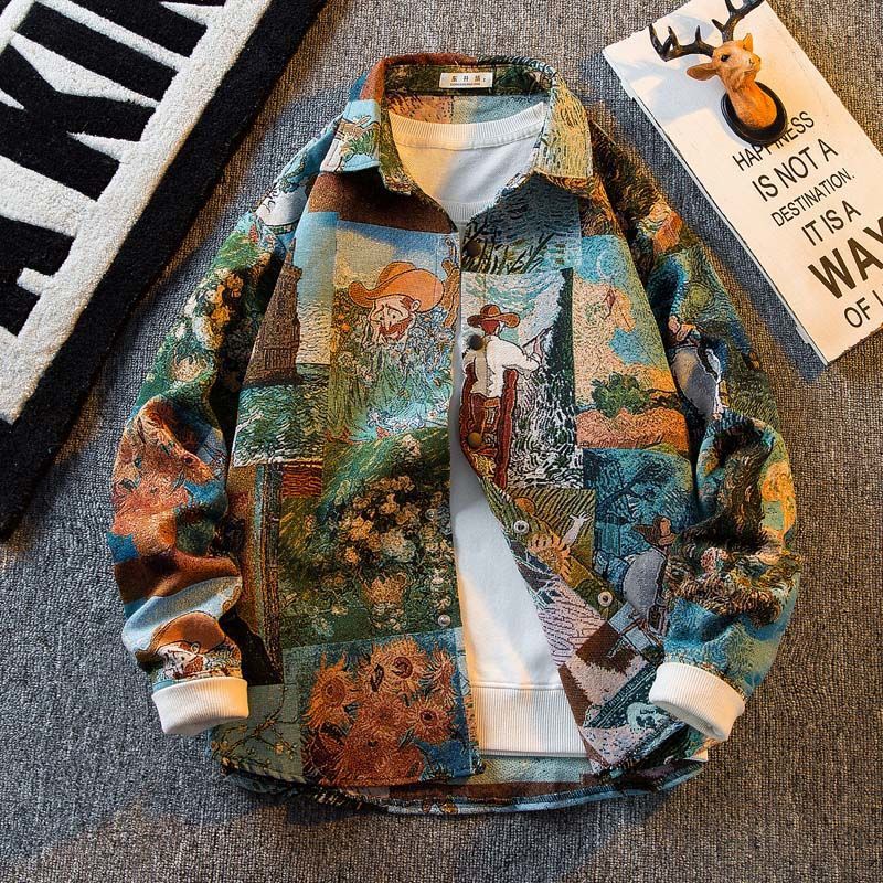 Retro shirt jacket-D460