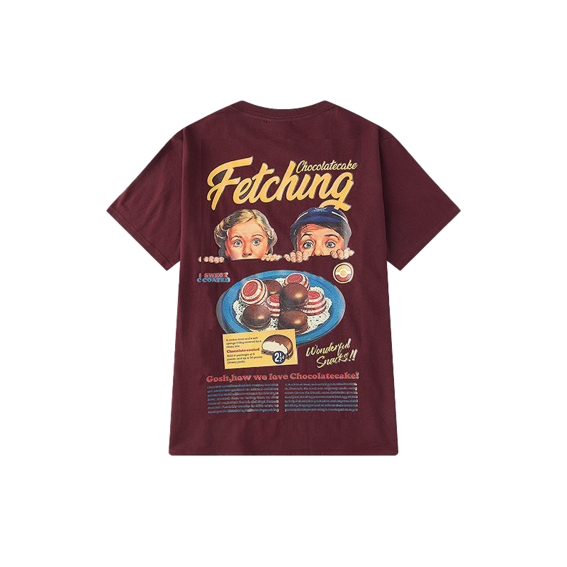 Letter print cartoon TEE-D398