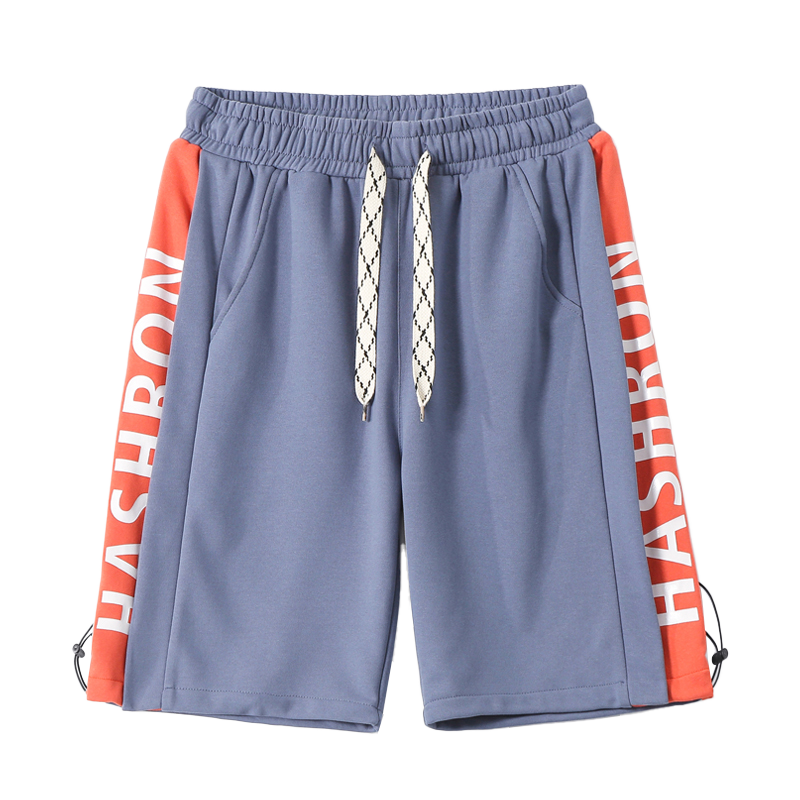 Side cashew flower drawstring shorts-D102