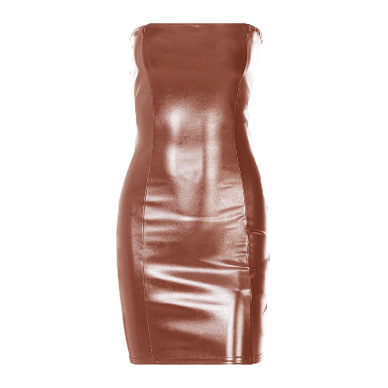 Sexy leather skirt-D44