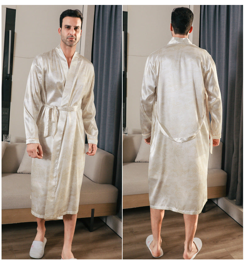 Ice silk robe-D18