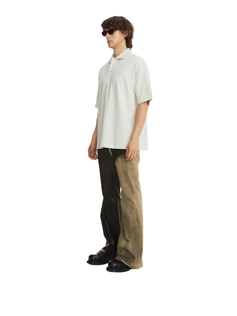 Solid color poloi short -C7