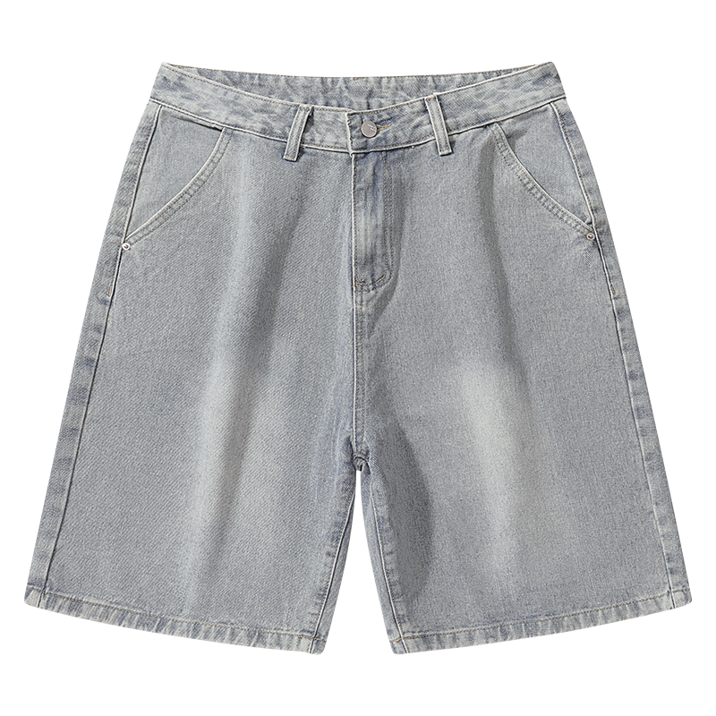 Light-colored denim shorts-D60
