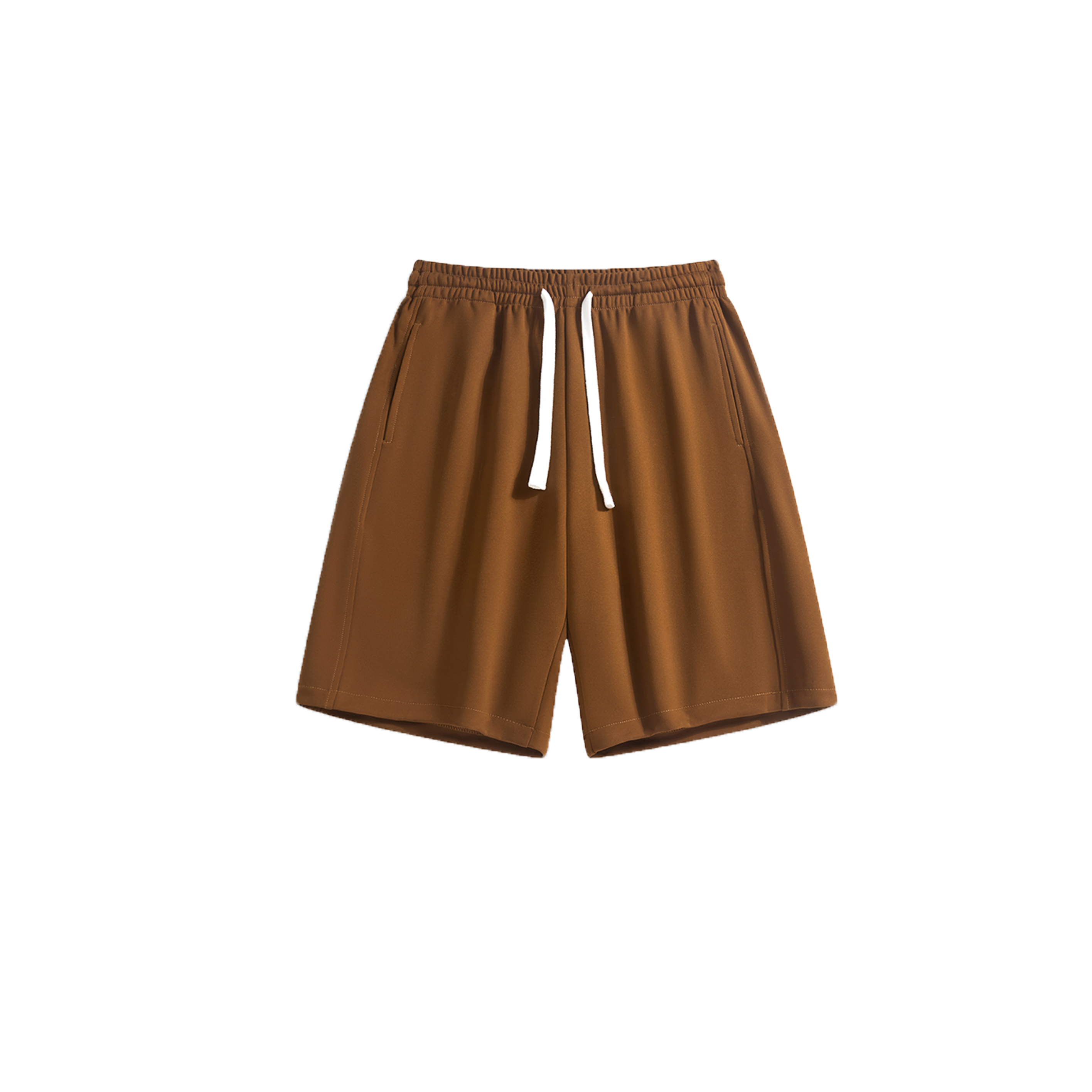 Solid color drawstring shorts-D2