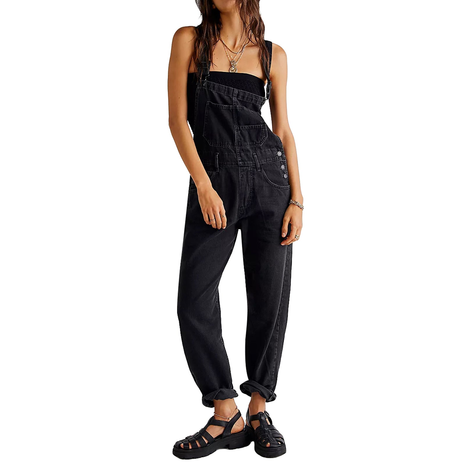 Casual suspender jeans-D770