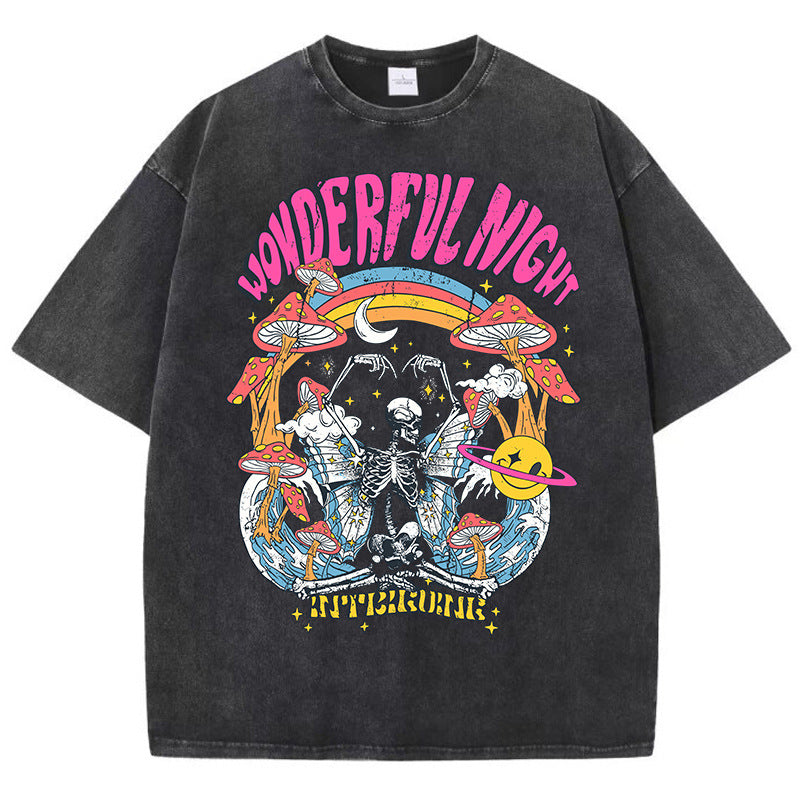 “Wonderful night skeleton” TEE-D555