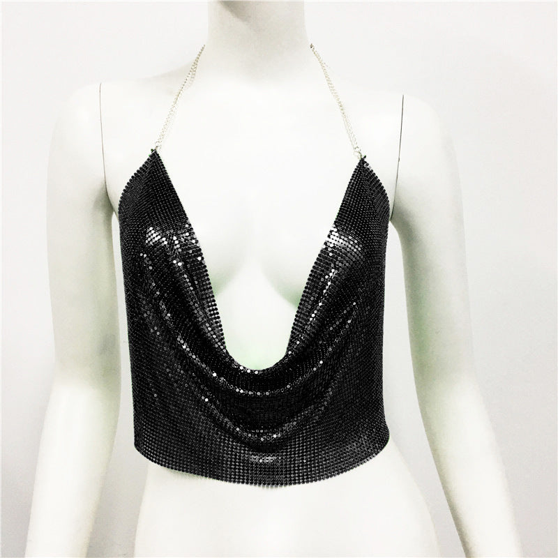 Sexy sequin suspenders-D632