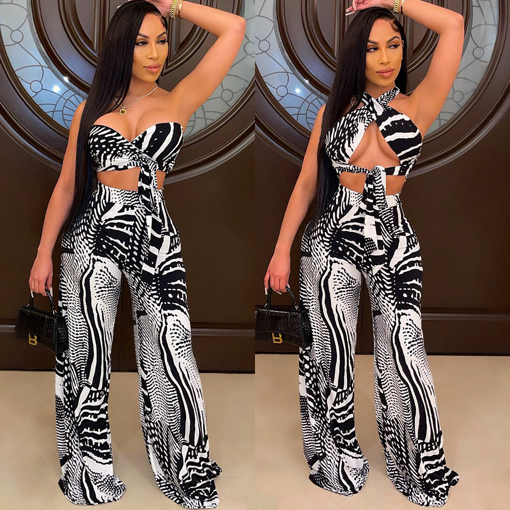 Sexy print suit-D841