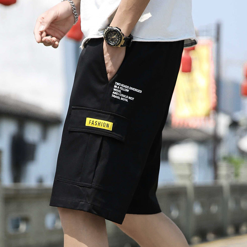 Multi-pocket shorts-D744