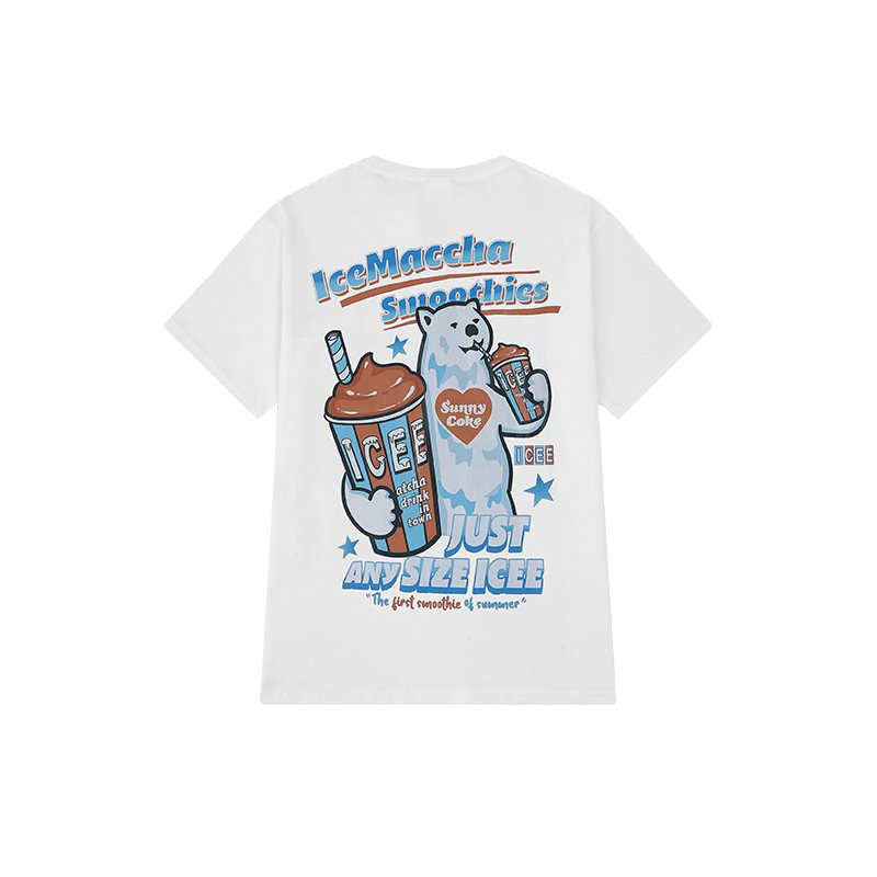 Letter print cartoon TEE-D398