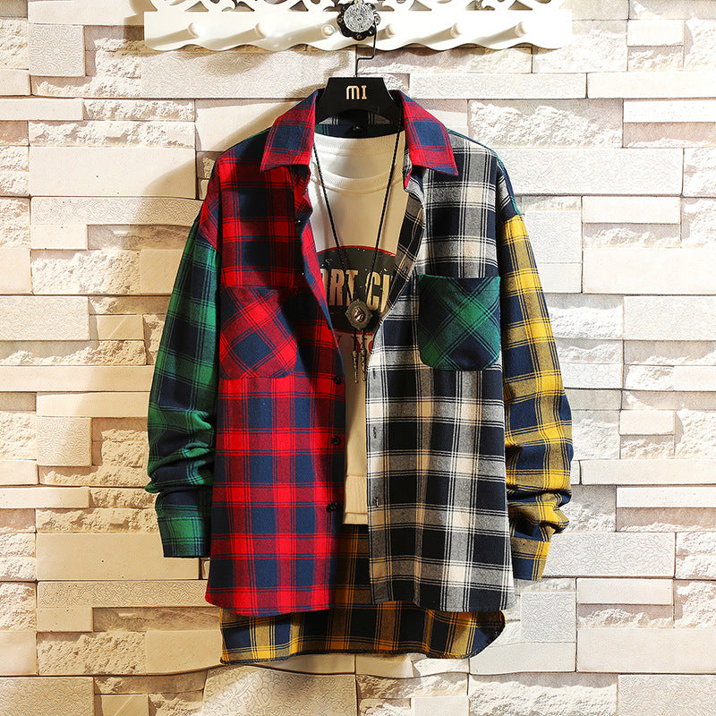 Sleeve striped shirt-D346