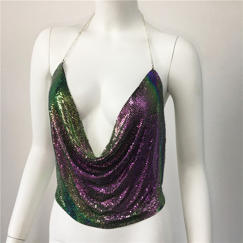 Sexy sequin suspenders-D633