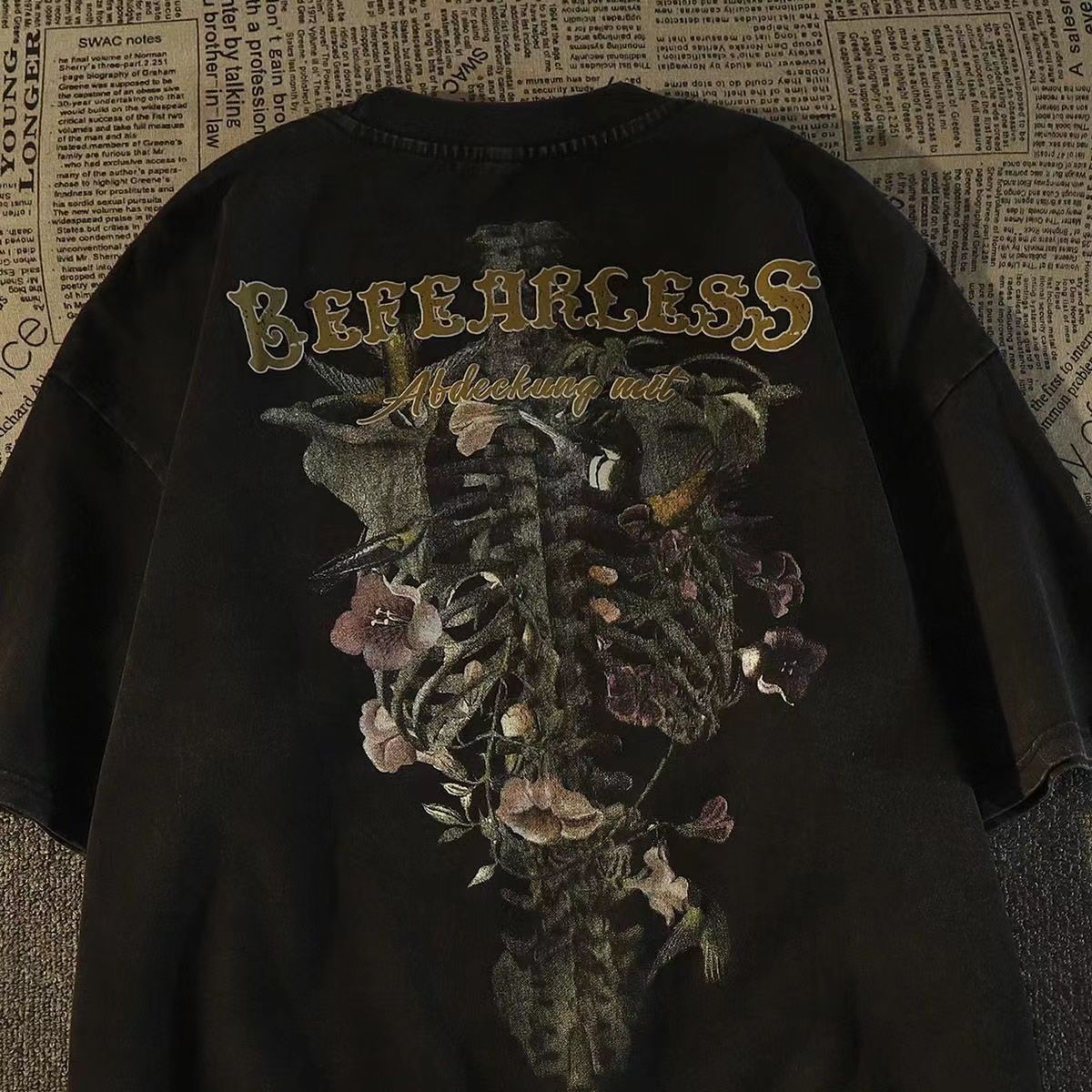 "CVVSO" Skull print TEE -D310