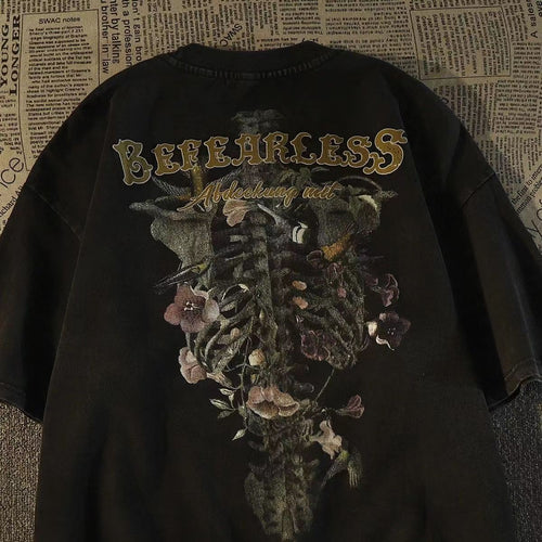 "CVVSO" Skull print TEE -D310