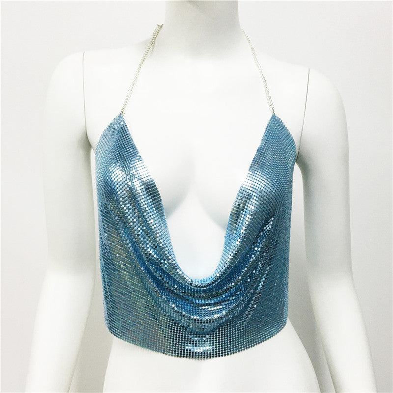Sexy sequin suspenders-D632