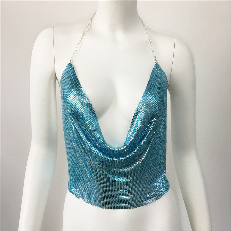 Sexy sequin suspenders-D633