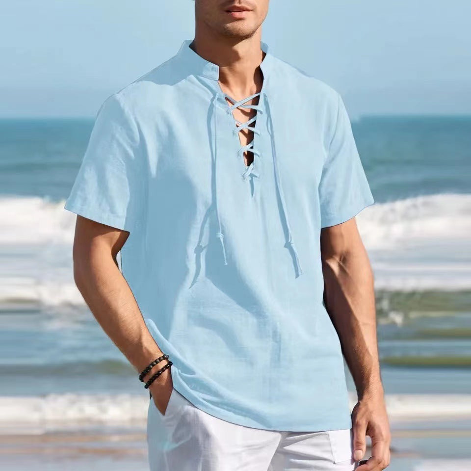 Polo shirt with straps-D679