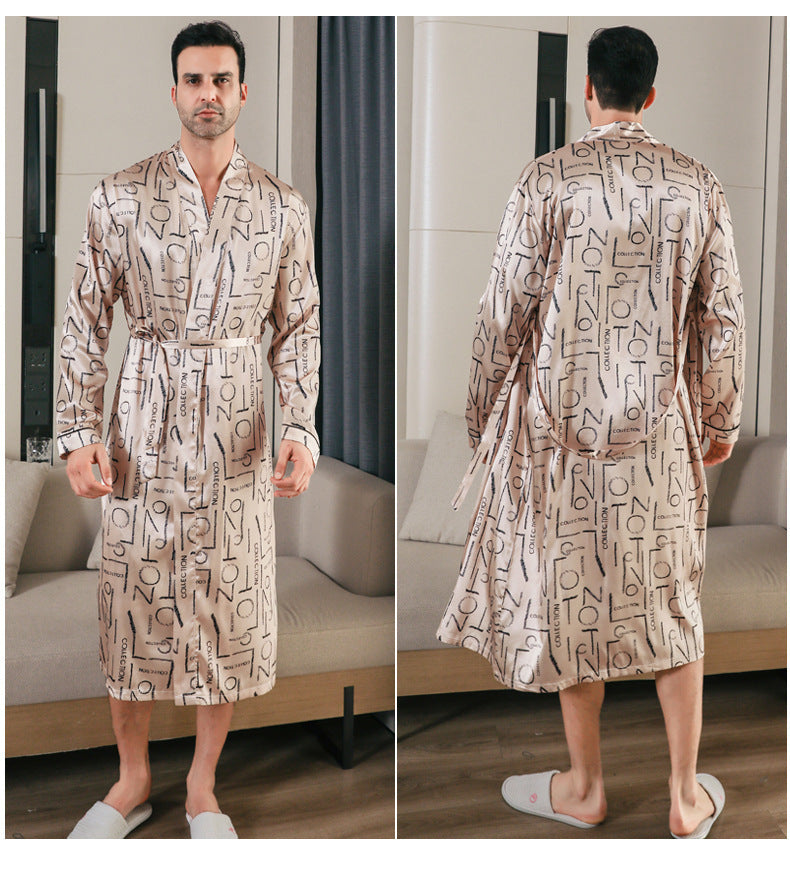 Ice silk robe-D18