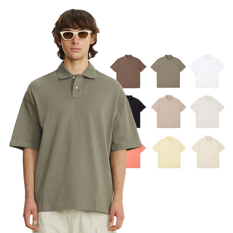 Solid color poloi short -C7