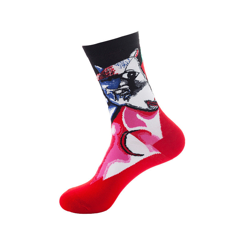 Cartoon mid-tube socks-D236