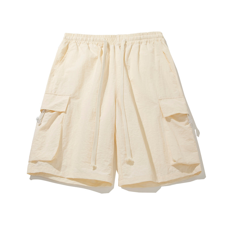 Solid color pocket shorts-D108