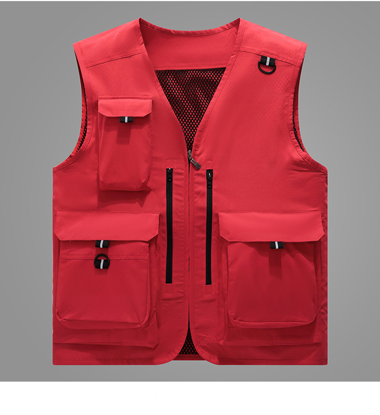 Workwear&outdoor multi-pocket vest-D670
