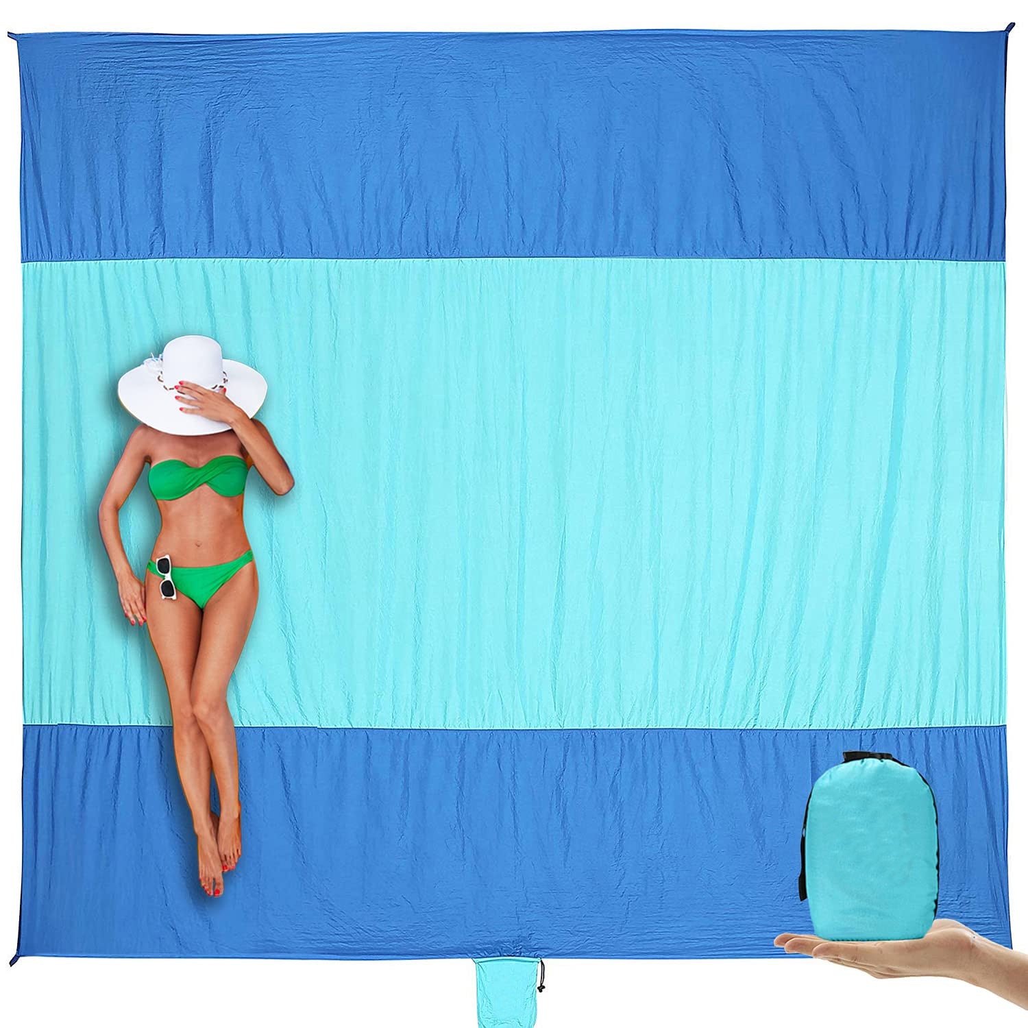 Lightweight quick-drying beach mat-D250