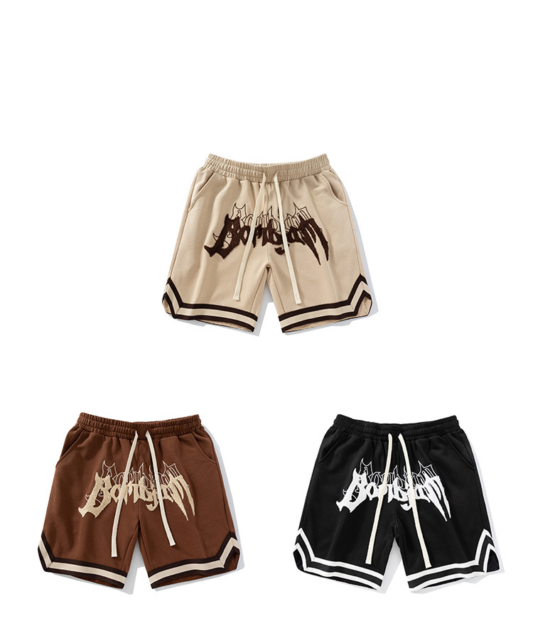 Drawstring printed shorts-D37