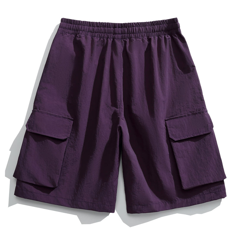 Multi-pocket shorts-D109