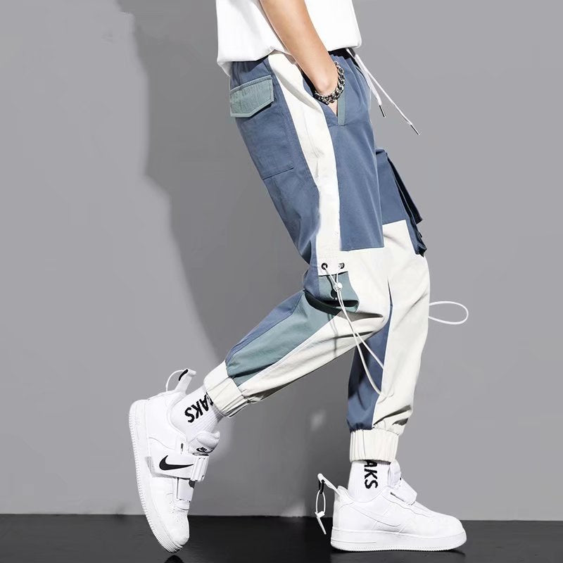 Spliced cuffed overalls-D326