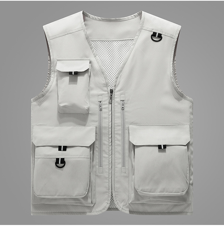 Workwear&outdoor multi-pocket vest-D670
