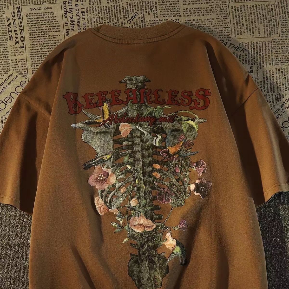 "CVVSO" Skull print TEE -D310