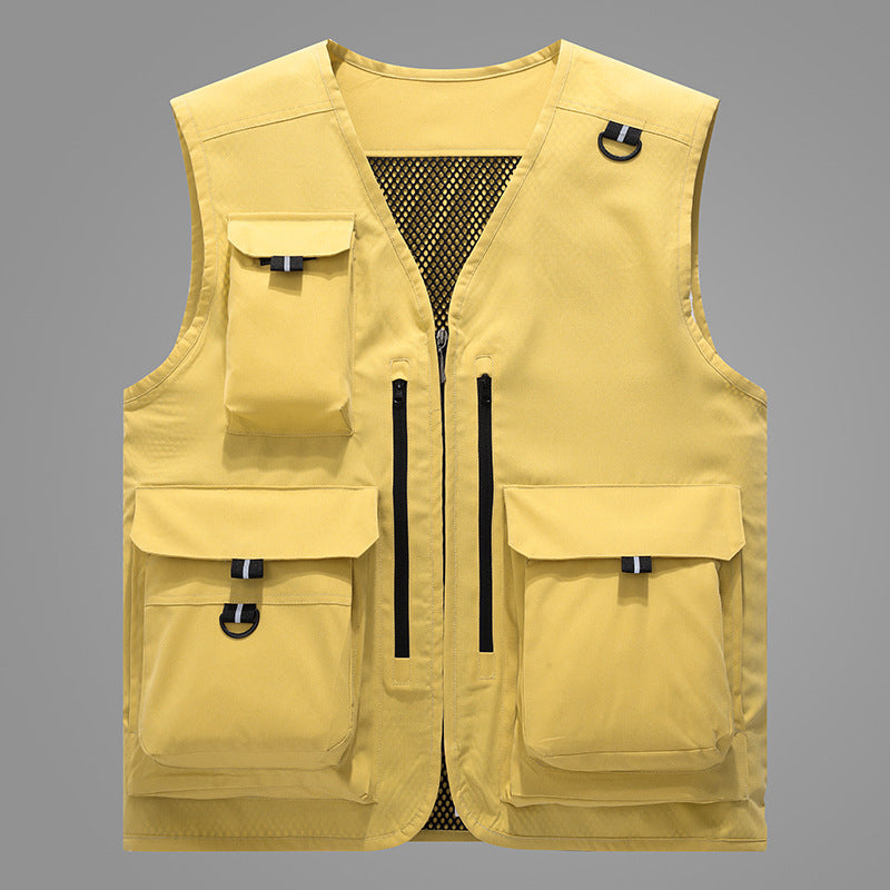 Workwear&outdoor multi-pocket vest-D670
