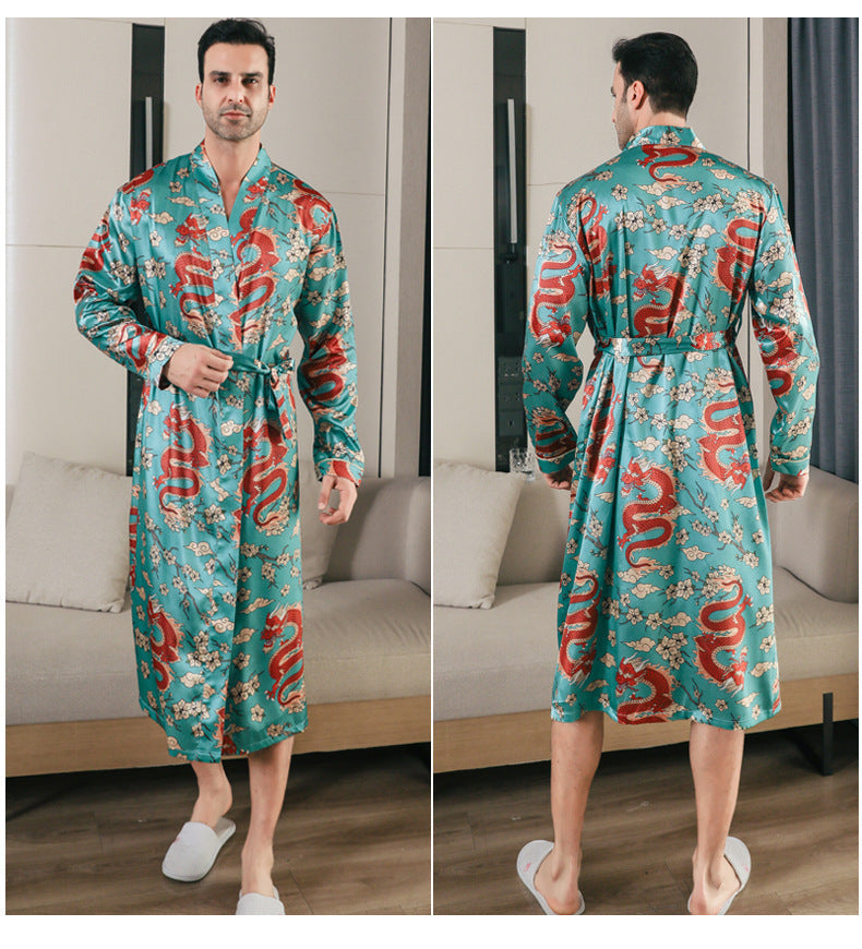 Ice silk robe-D18