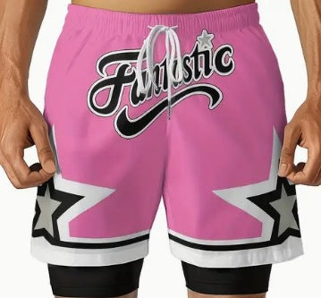 Skeleton finger & paisley pattern shorts-D773
