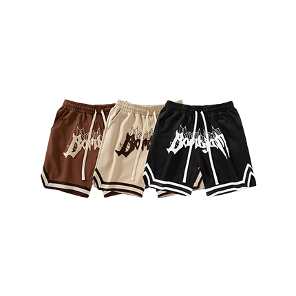 Drawstring printed shorts-D37