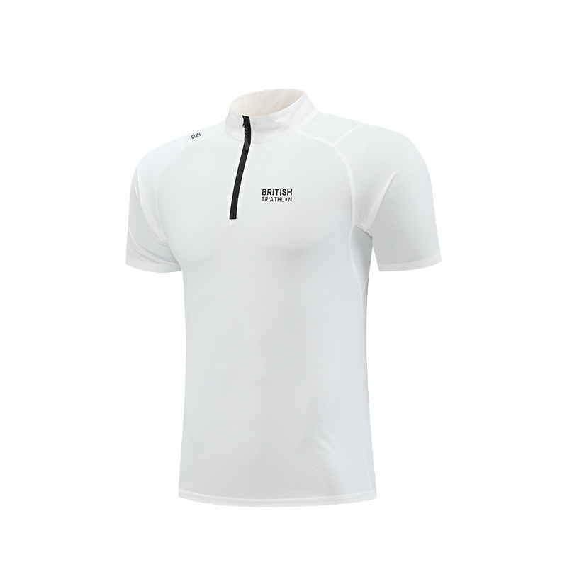 Stand-up collar sports short sleeves-D868