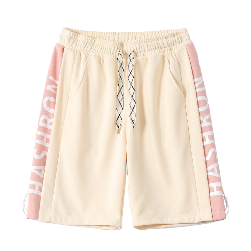 Side cashew flower drawstring shorts-D102